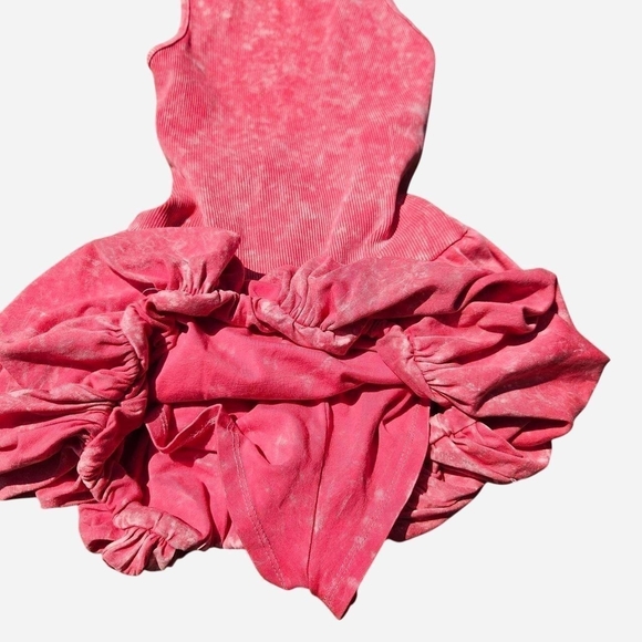 Feminine Bubble Hem Mini Cutout Dress - Picture 4 of 7